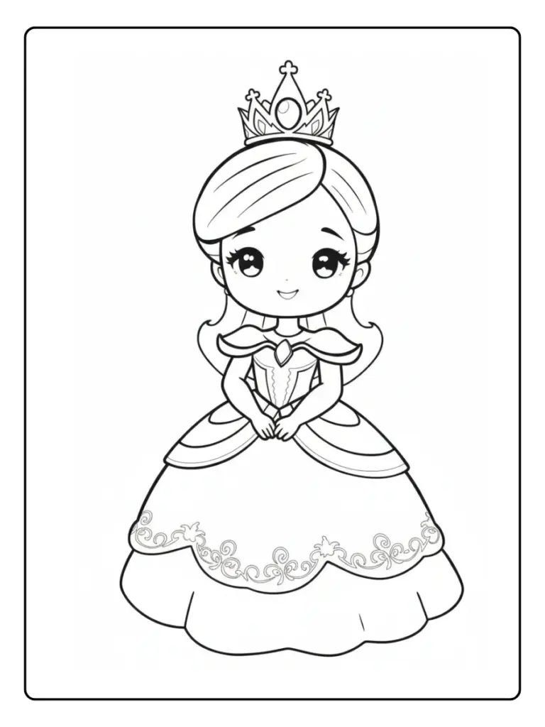 Coloriage Robe De Princesse
