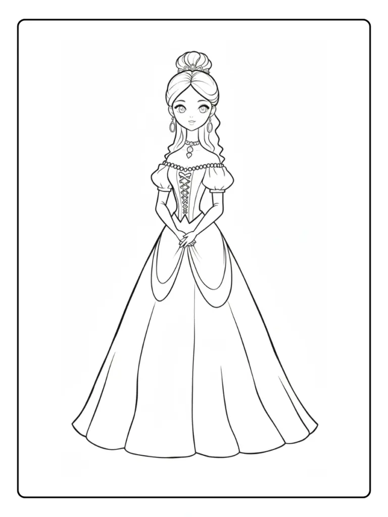 Coloriage Robe De Princesse