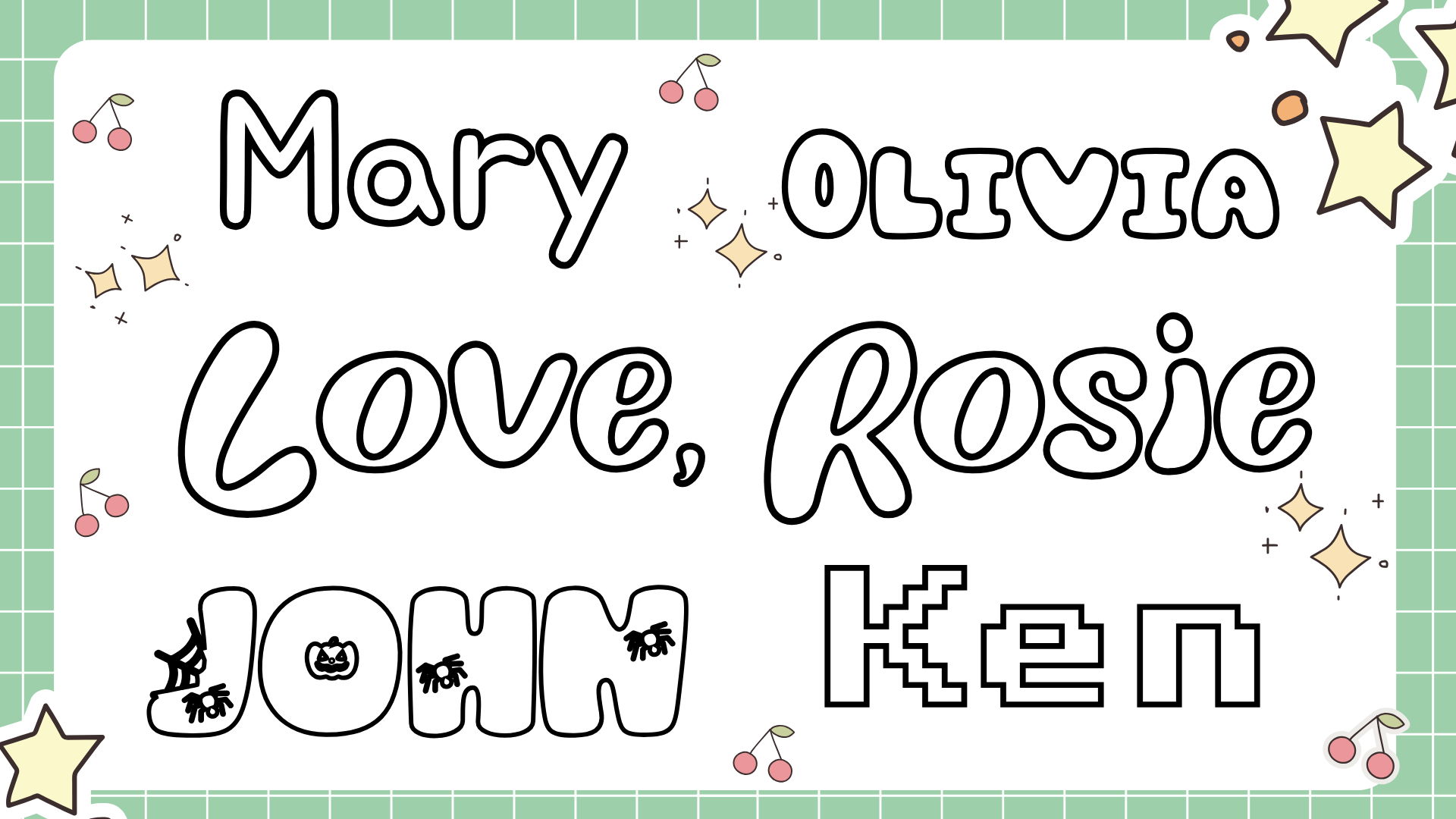 Générateur coloriages de noms