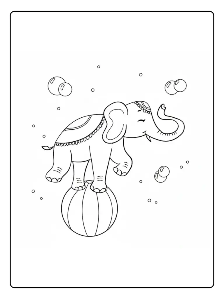 Animaux Cirque Coloriage