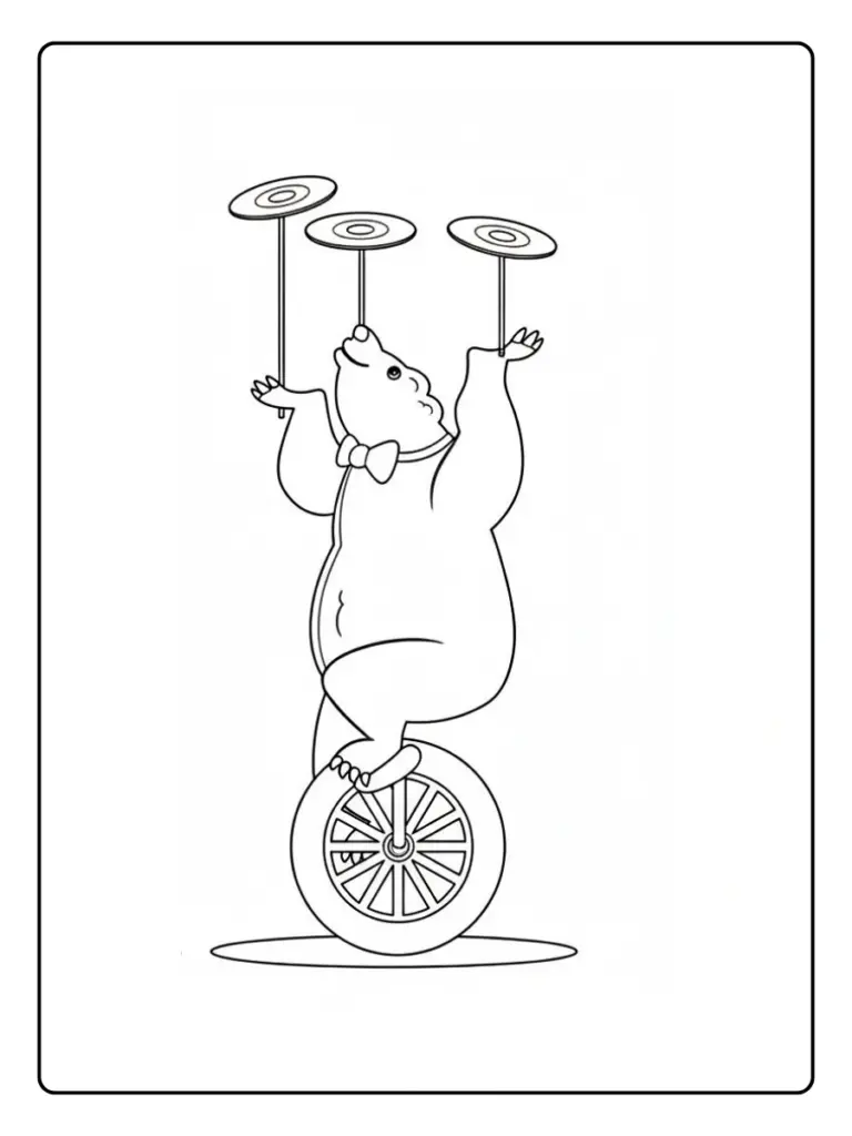 Animaux Cirque Coloriage