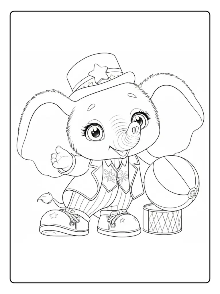 Animaux Cirque Coloriage