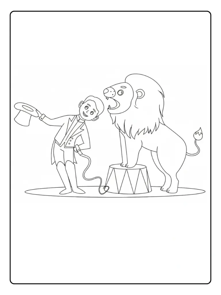 Animaux Cirque Coloriage