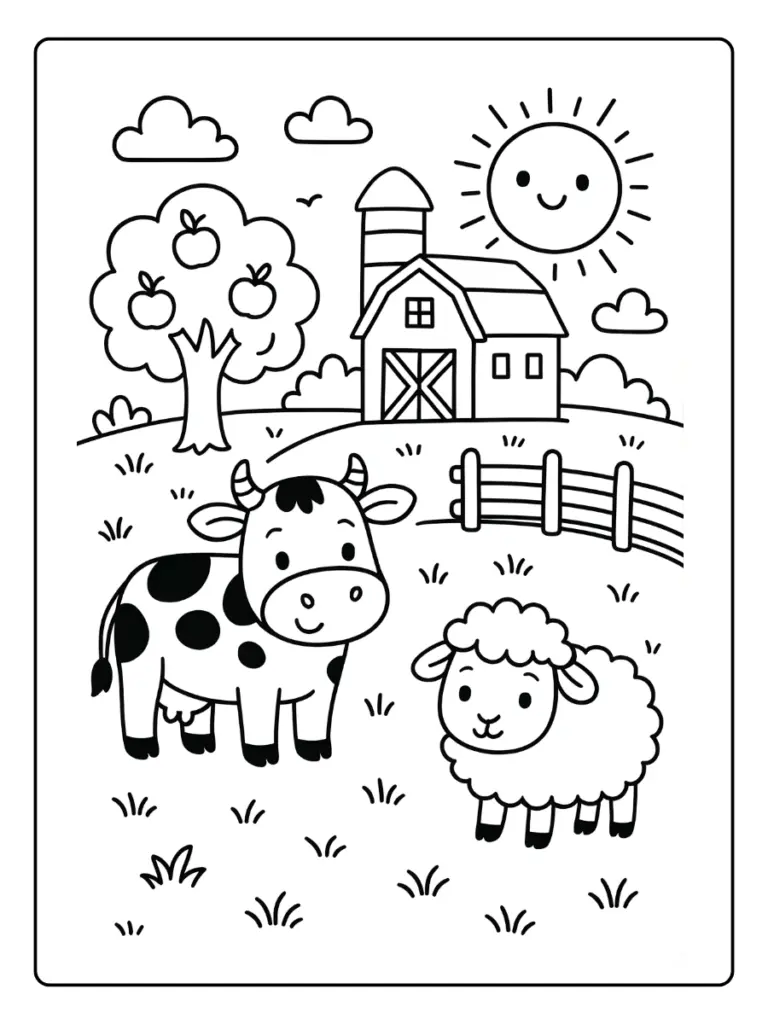 Animaux De La Ferme Coloriage