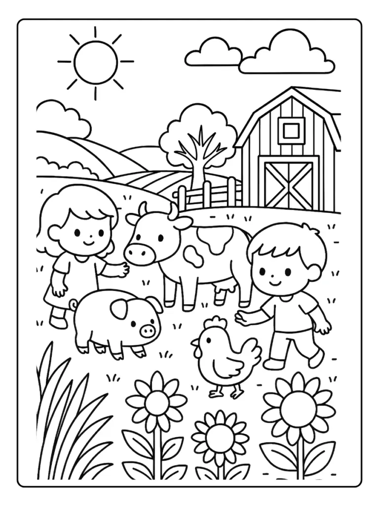 Coloriage Animaux de la Ferme