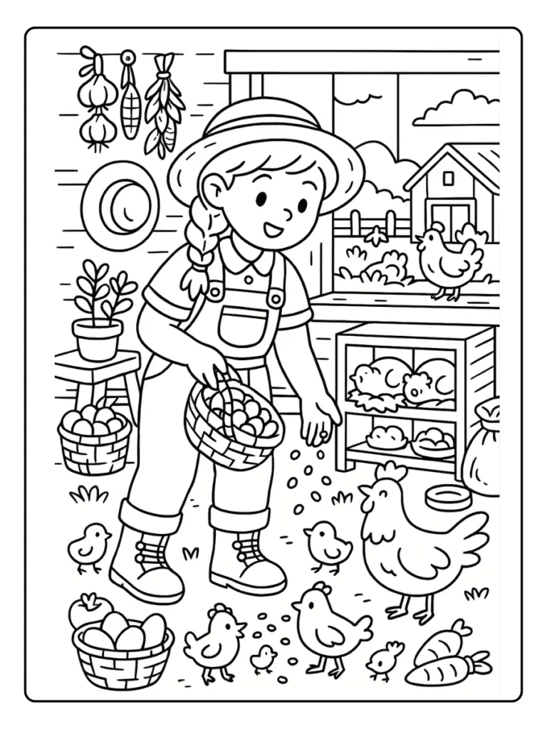 Animaux De La Ferme Coloriage
