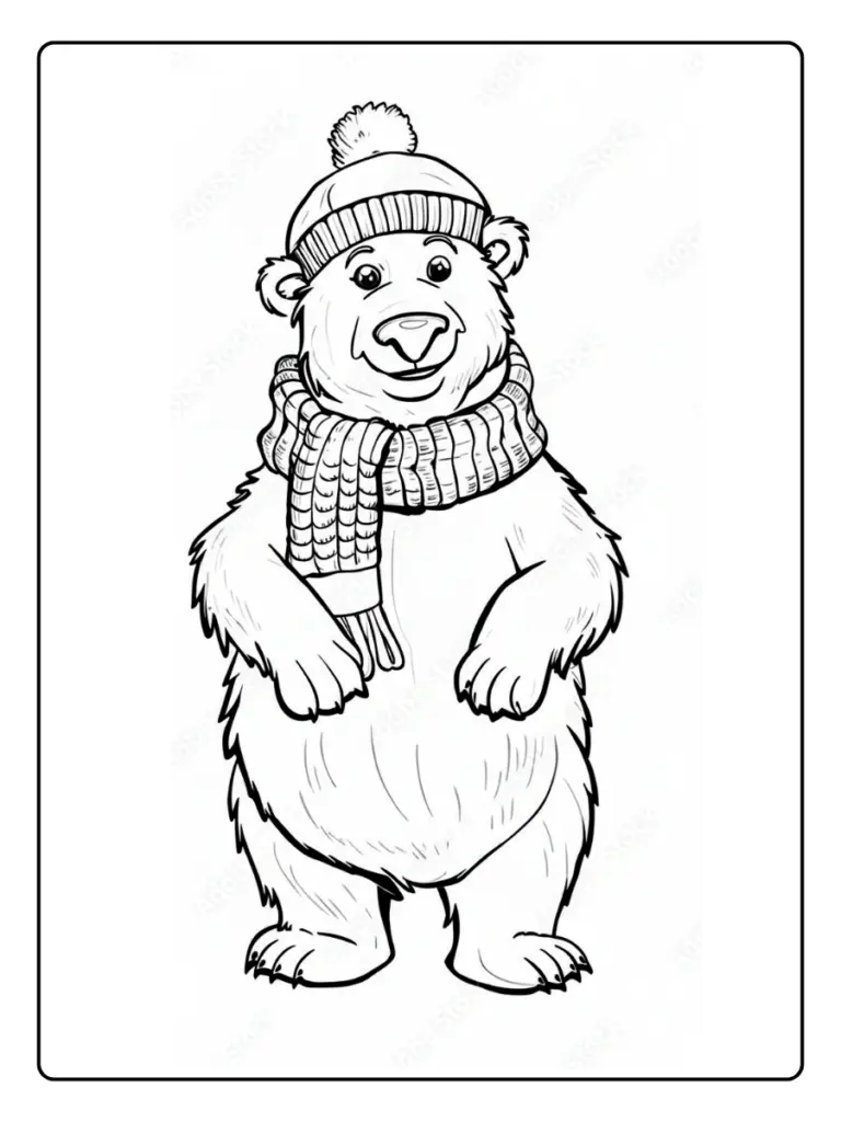 Coloriage Animaux Hiver