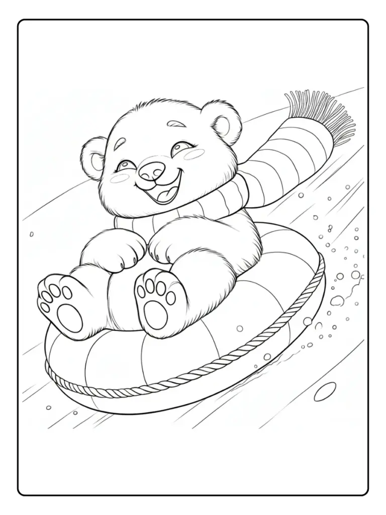 Coloriage Animaux Hiver