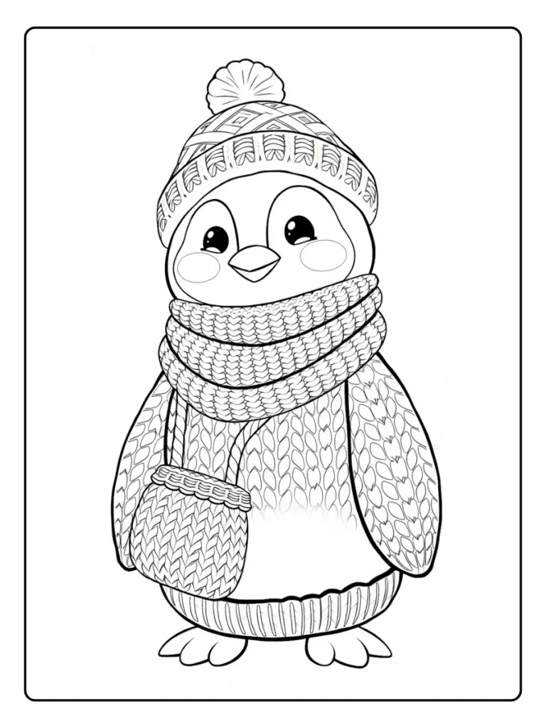 Coloriage Animaux Hiver