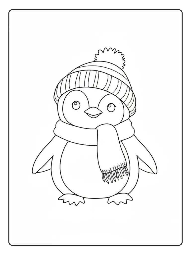 Coloriage Animaux Hiver