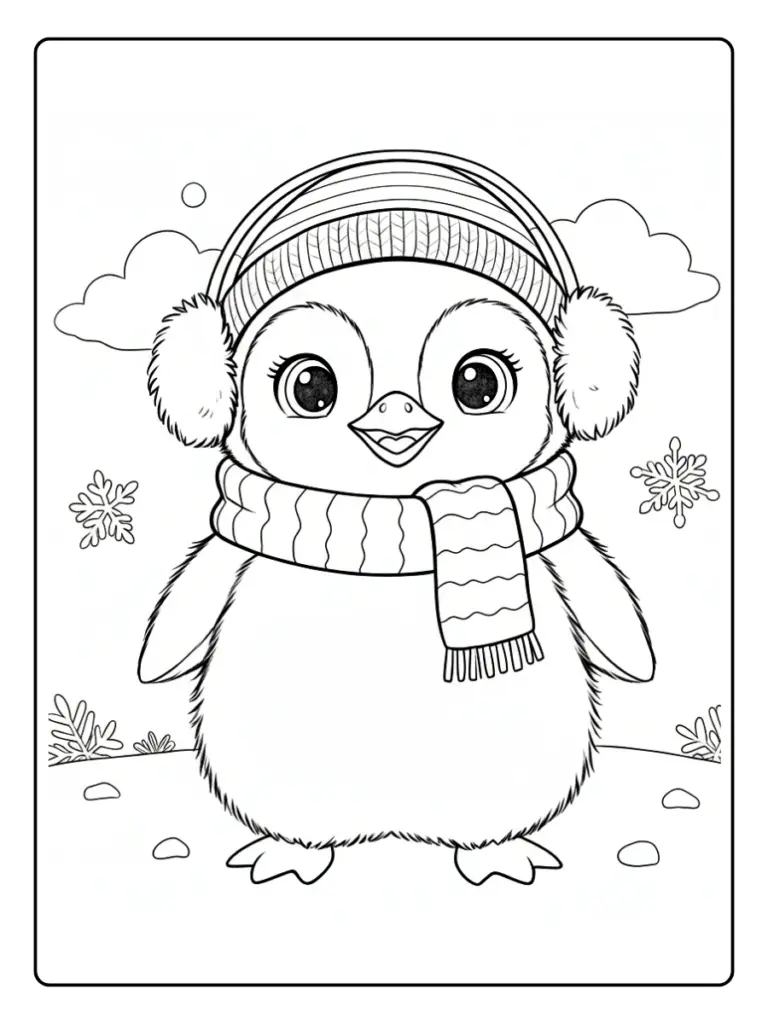 Coloriage Animaux Hiver