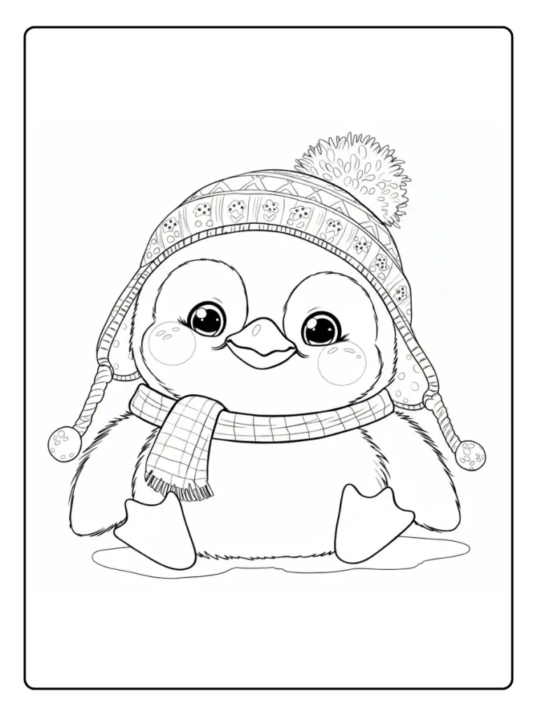 Coloriage Animaux Hiver