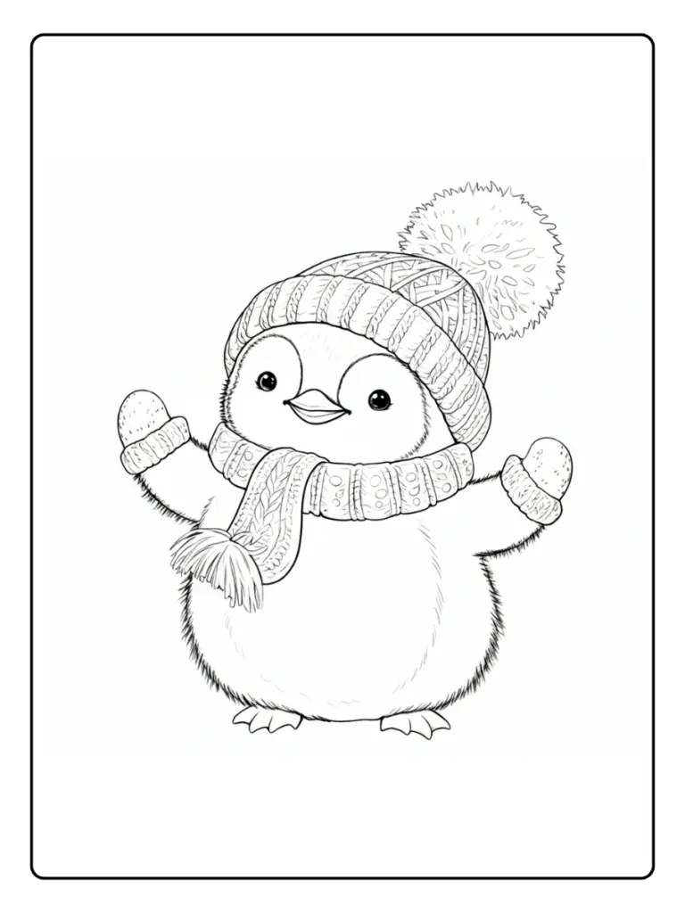 Coloriage Animaux Hiver