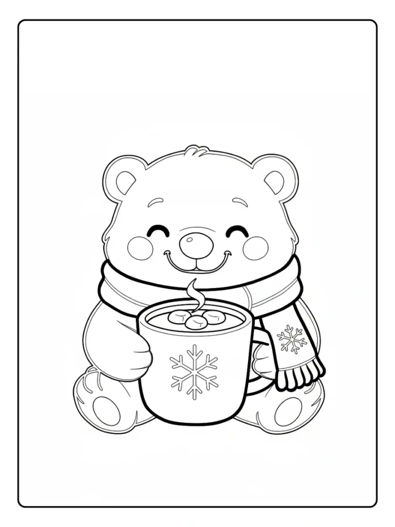 Coloriage Animaux Hiver