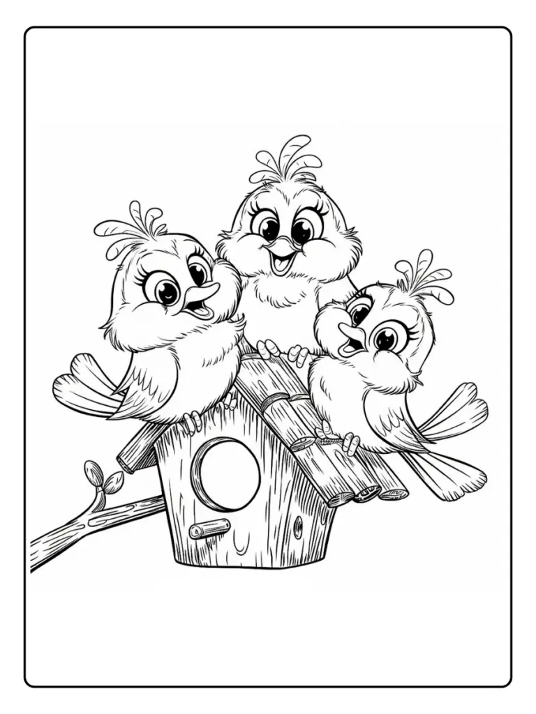 Coloriage Animaux Printemps