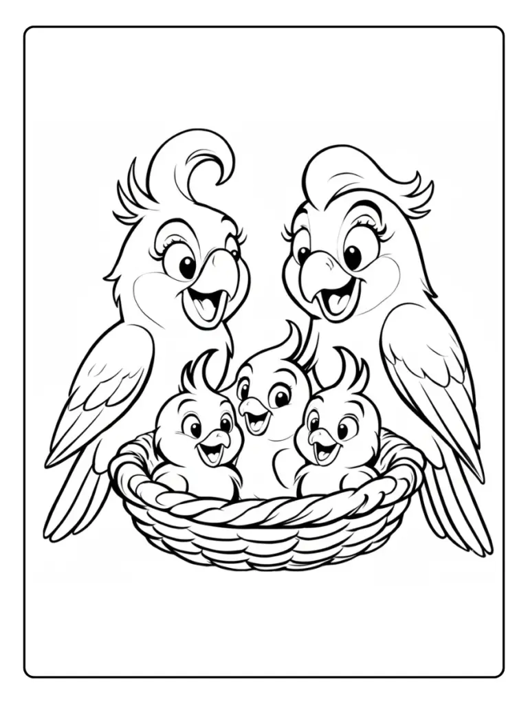 Coloriage Animaux Printemps