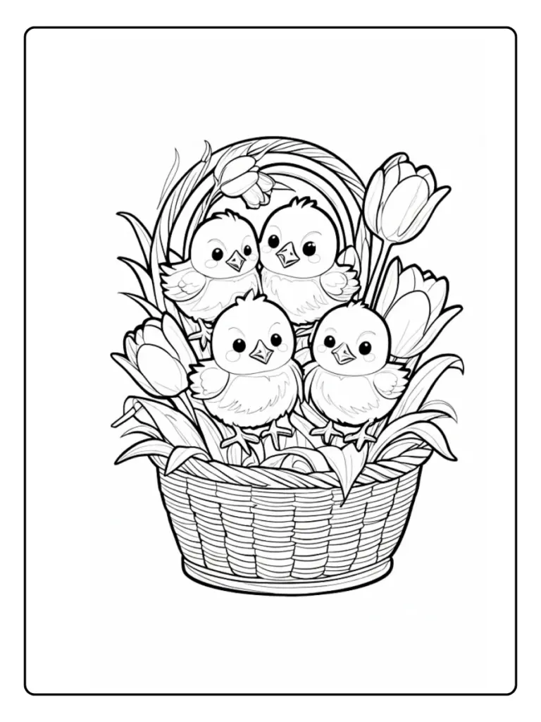 Coloriage Animaux Printemps