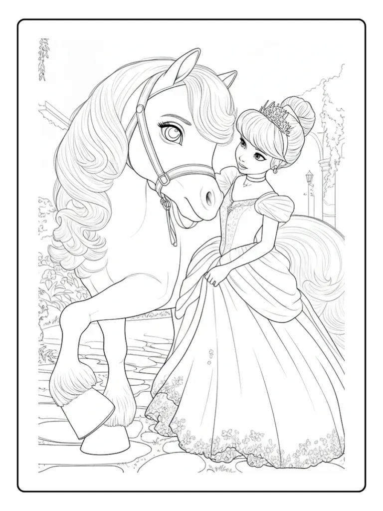 Coloriage Barbie Licorne