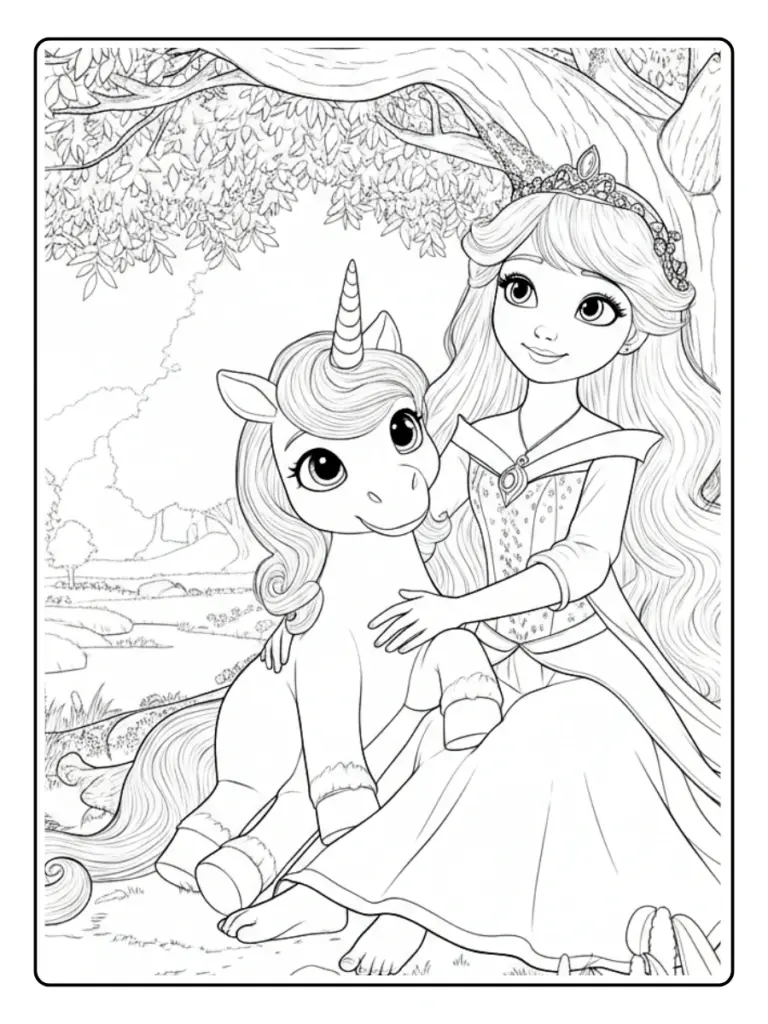 Coloriage Barbie Licorne
