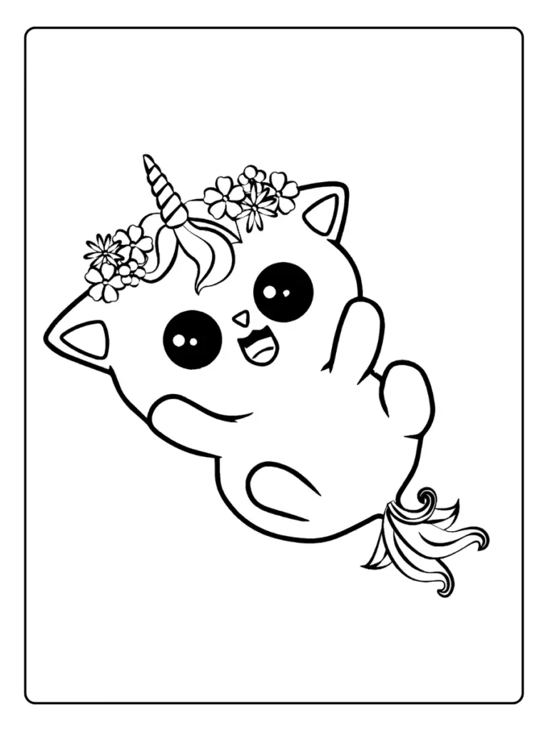 Coloriage Chat Licorne