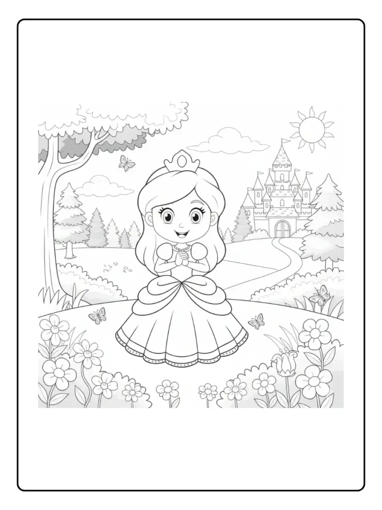 Coloriage Chateau Princesse