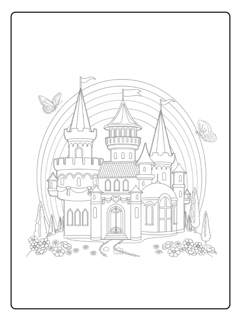 Coloriage Chateau Princesse