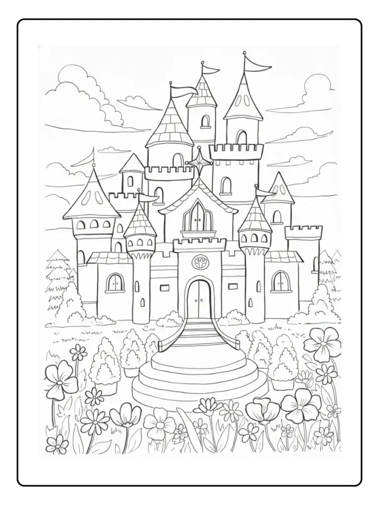 Coloriage Chateau Princesse