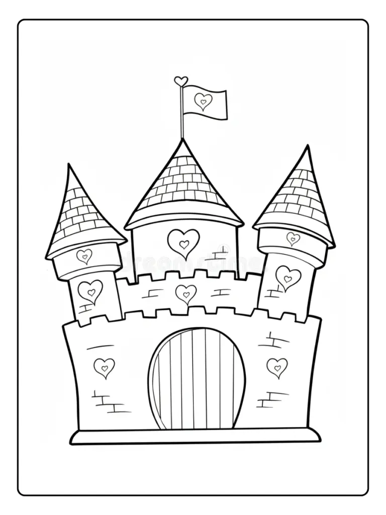 Coloriage Chateau Princesse
