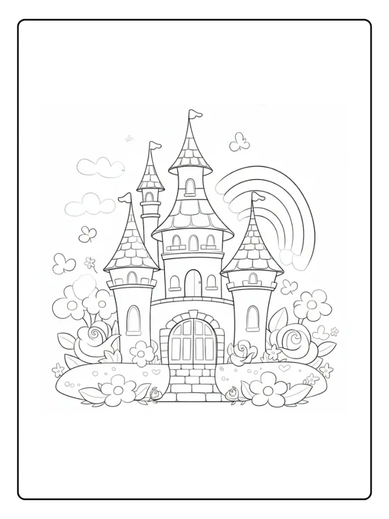Coloriage Chateau Princesse