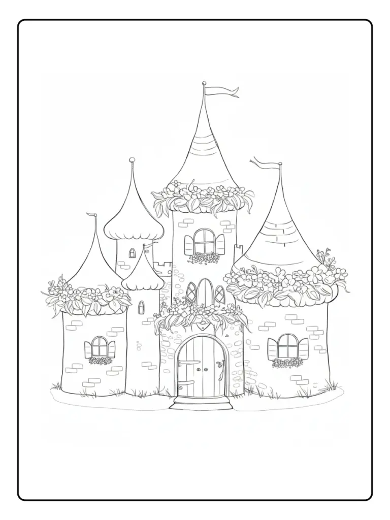 Coloriage Chateau Princesse