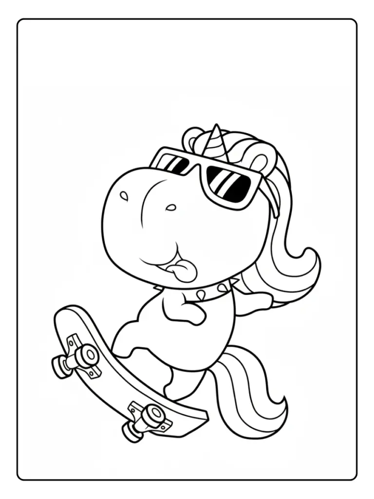 Coloriage Gaston La Licorne