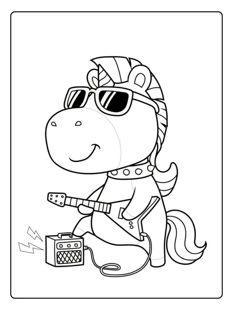 Coloriage Gaston La Licorne