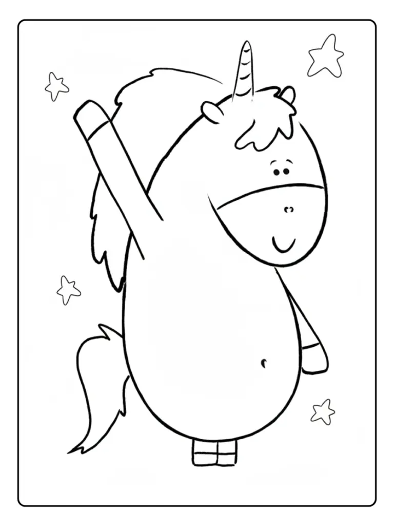 Coloriage Gaston La Licorne