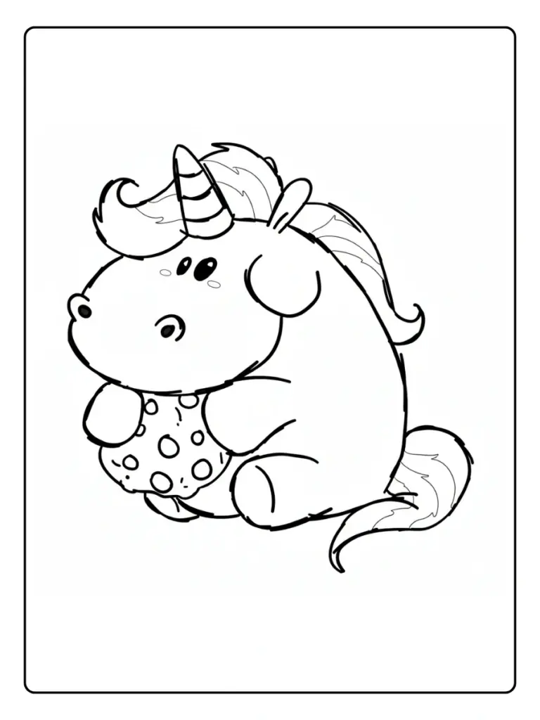 Coloriage Gaston La Licorne