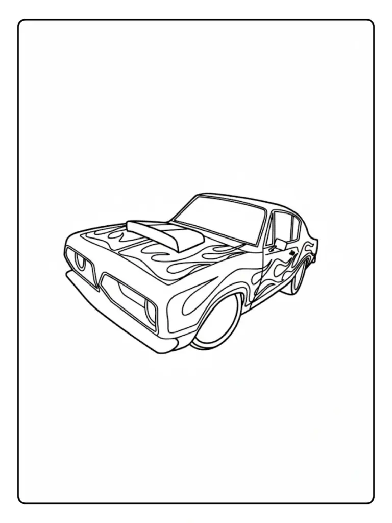 Coloriage Hot Wheels Voiture A Imprimer