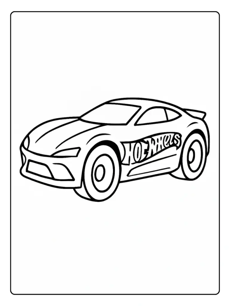 Coloriage Hot Wheels Voiture De Course