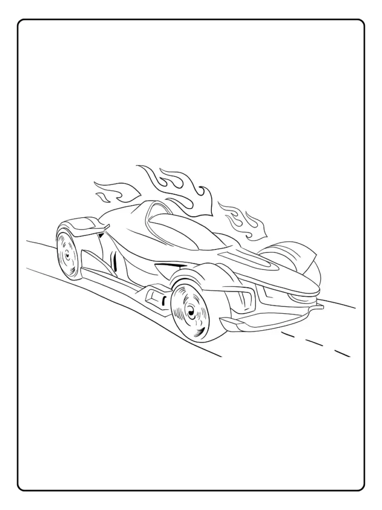 Coloriage Hot Wheels Voitures Rapides