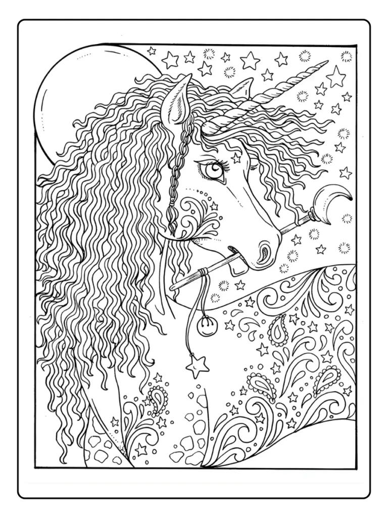 Coloriage Licorne Mandala