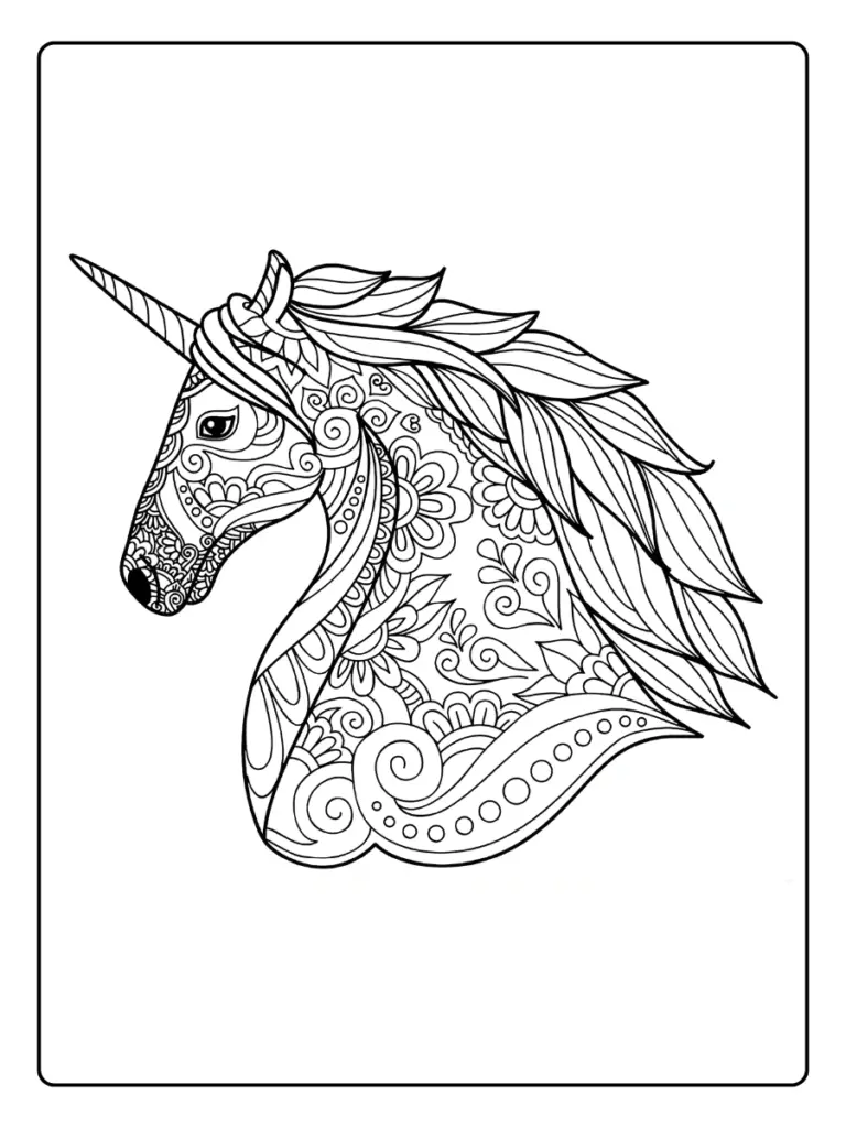 Coloriage Licorne Mandala