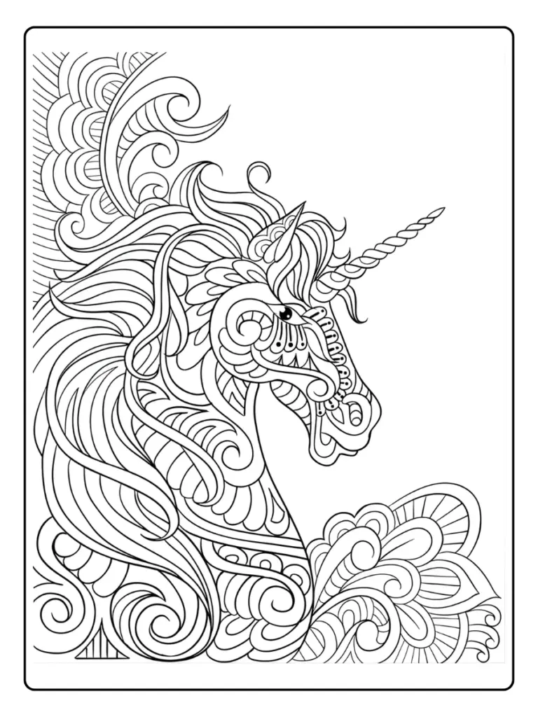 Coloriage Licorne Mandala