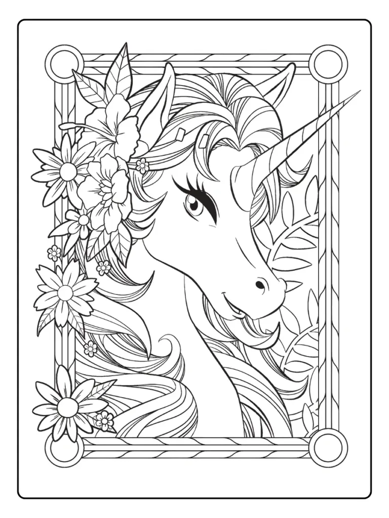 Coloriage Licorne Mandala