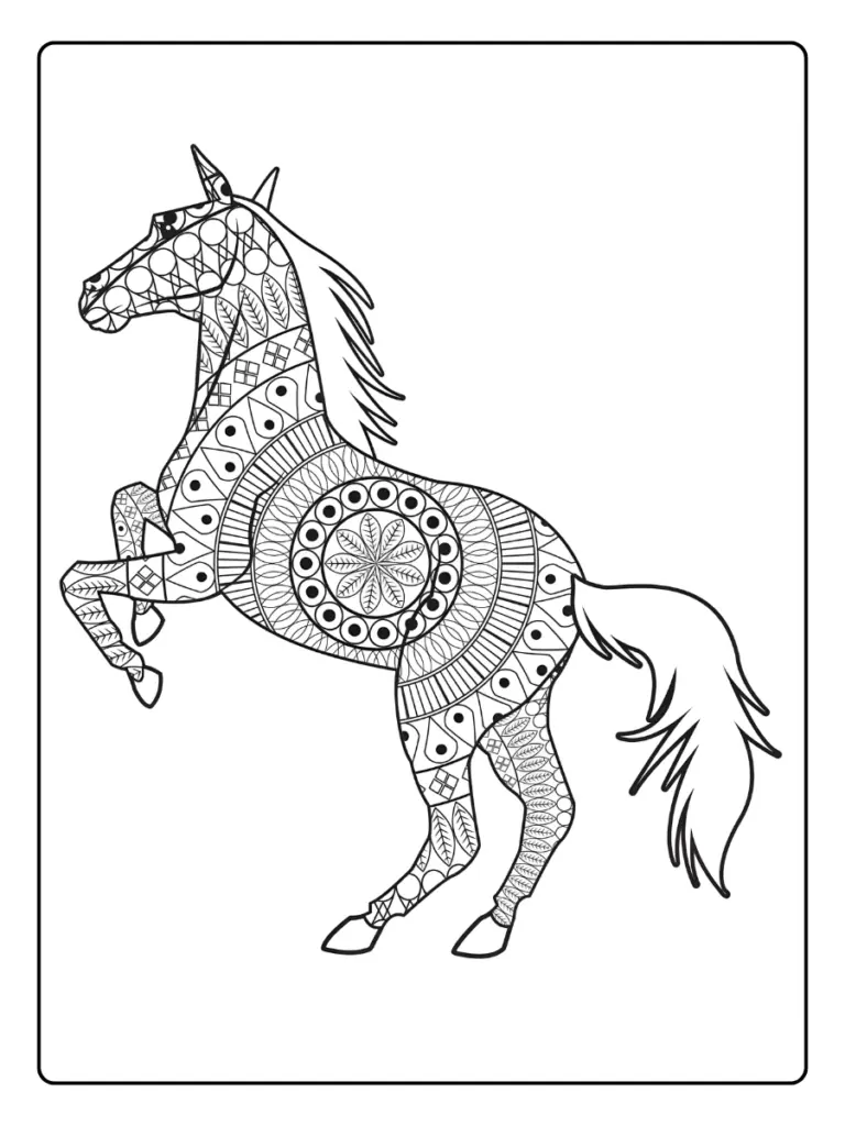 Coloriage Licorne Mandala