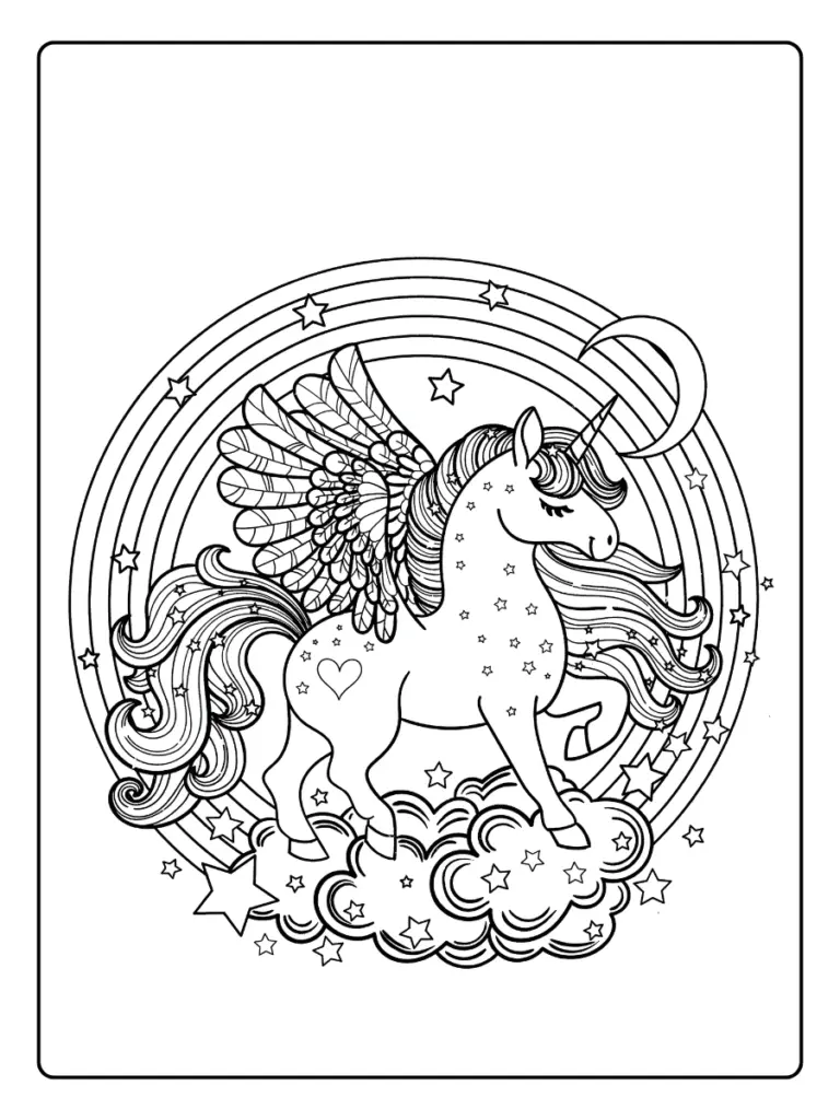 Coloriage Licorne Mandala