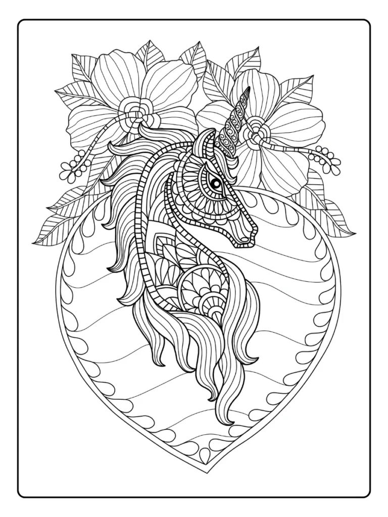 Coloriage Licorne Mandala