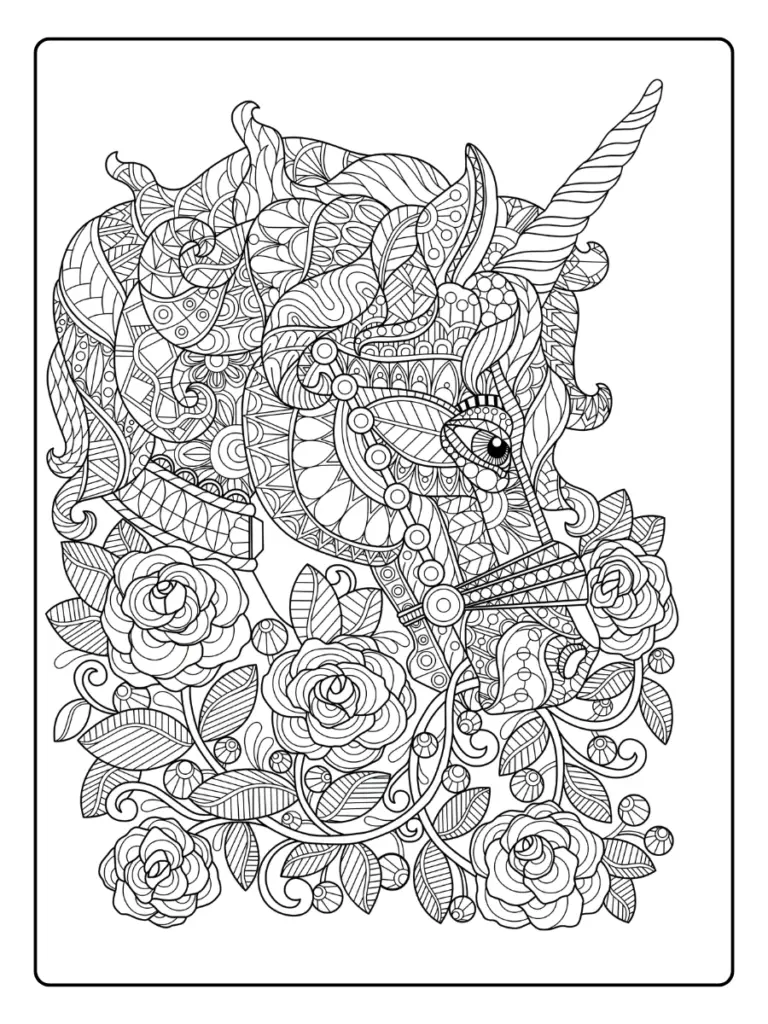 Coloriage Licorne Mandala