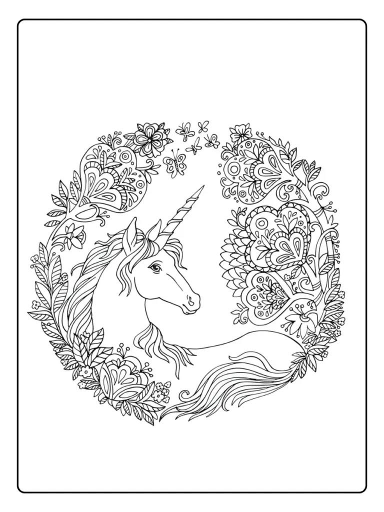 Coloriage Licorne Mandala