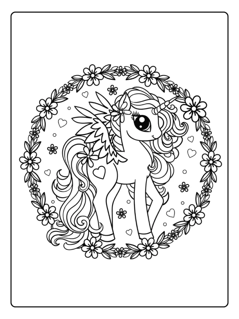 Coloriage Licorne Mandala