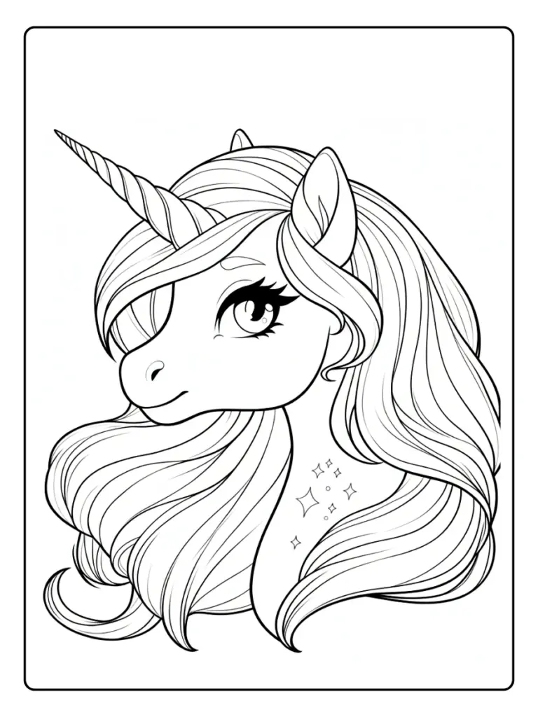 Coloriage Licorne Pegase