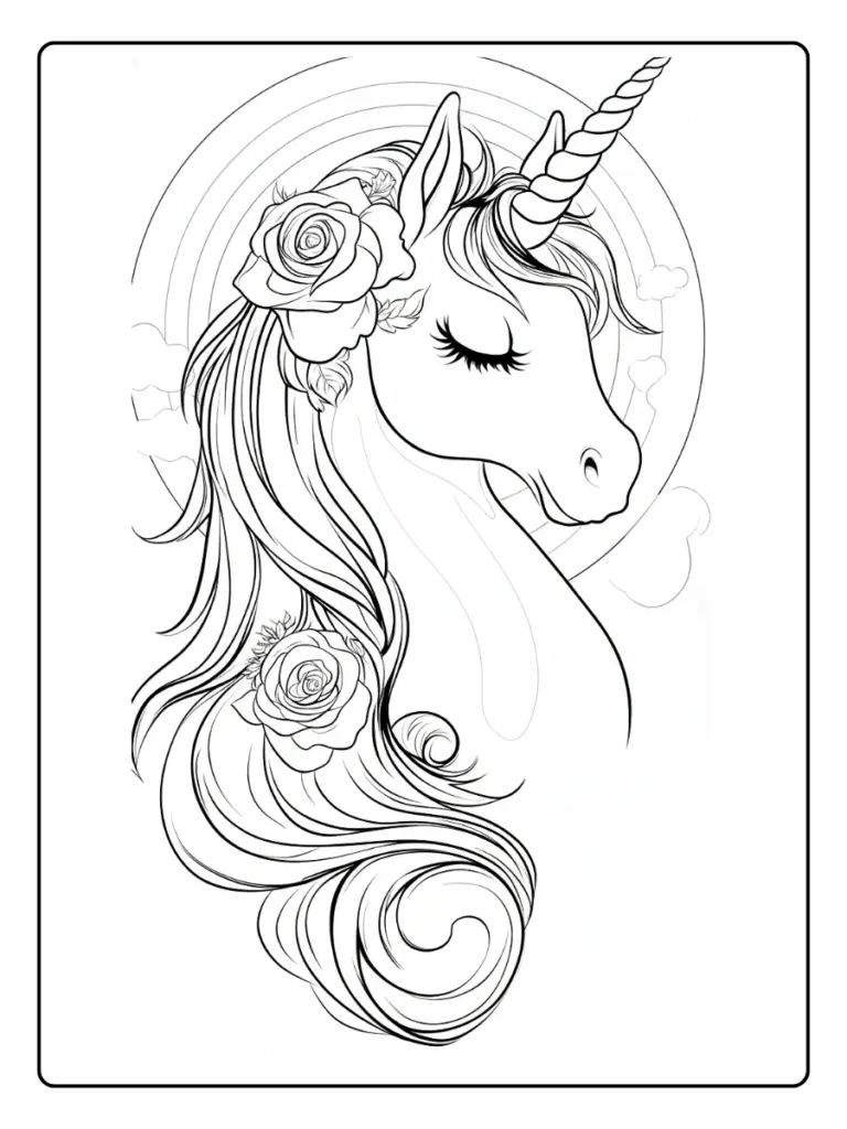 Coloriage Licorne Pegase