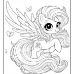 Coloriage Licorne Pegase